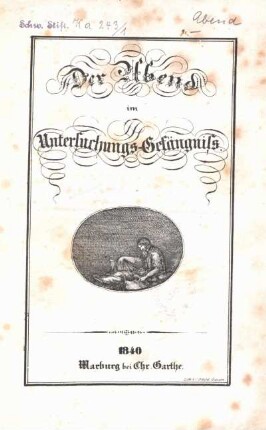 Der Abend im Untersuchungs-Gefängniss