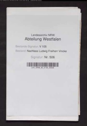 10 Briefe von Westerholt auf Löringhof, Oberhausen
