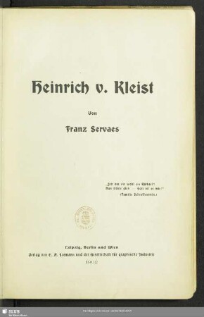 Heinrich v. Kleist