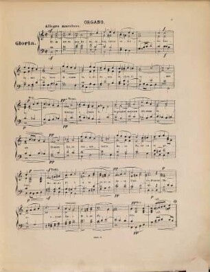 Erste Cäcilia-Messe : in C Dur ; (mit vollst. Texte) ; für 4 Singstimmen, 2 Violinen, Violon u. ausges. Orgel oblig. ; Viola, Flöte, 2 Clarinetten, 2 Horn, 2 Trompeten u. Pauken zur Verstärkung ; oder auch nur mit 4 Singstimmen u. Orgelsolo ; op. 60