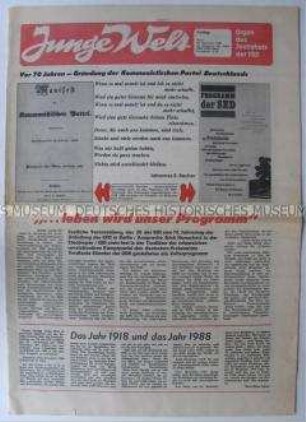 Tageszeitung "Junge Welt" zum 70. Jahrestag der Gründung der KPD