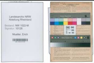 Entnazifizierung Erich Mueller , geb. 23.01.1902 (Zollbeamter)