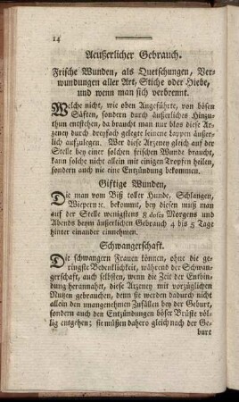 Aeußerlicher Gebrauch.
