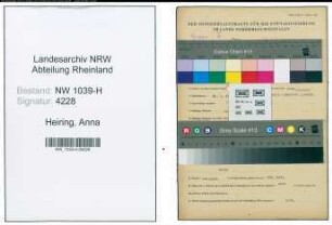 Entnazifizierung Anna Heiring , geb. 10.05.1889 (Lehrerin)