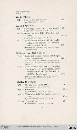 Walter Thielmann (Nr. 320-323)