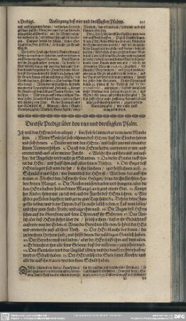 Die Predigten über den vier und dreissigsten Psalm