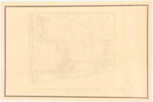 Garten Krohn, Potsdam-Bornim: Lageplan mit Gartenplan zur Umgestaltung 1:100