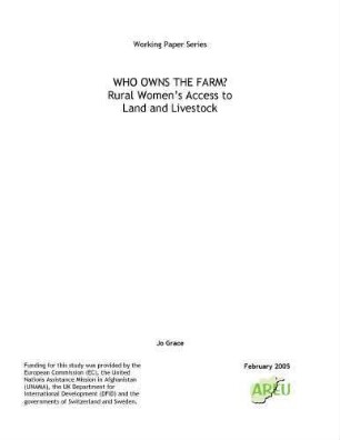 Who owns the farm? : rural women's access to land and livestock
