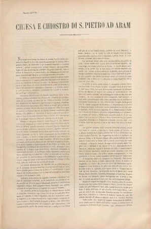 Tavola LXXVIII. Chiesa e Chiostro di S. Pietro ad Aram