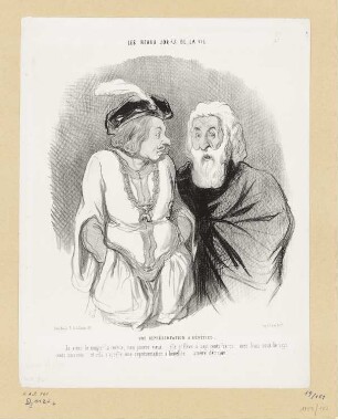 Une représentation à bénéfice, Blatt 37 der Folge "Les Beaux jours de la vie“, in: "Le Charivari", Paris 1844