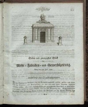 Sieben und zwanzigstes Stück. Prag den 2ten Juli 1788.