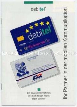 Werbebroschüre von debitel für die mobile Kommunikation