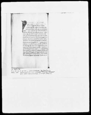 Evangeliar aus Sankt Georg in Köln — Initiale P(lures fuisse), Folio 28verso