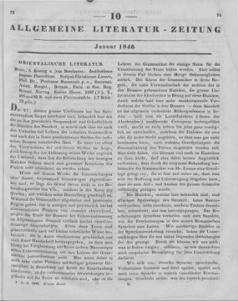 Lassen, C.: Institutiones linguae pracriticae. Bonn: König & van Borcharen 1837