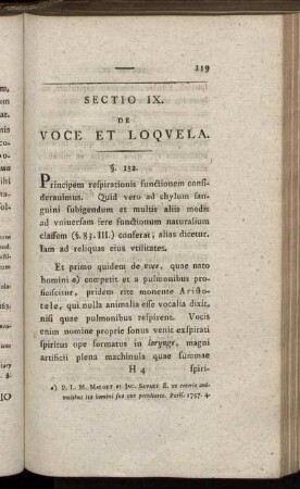 Sectio IX. De Voce et Loquela