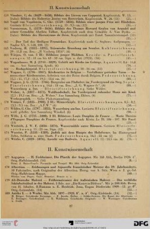 II. Kunstwissenschaft (Nr. 477-635)