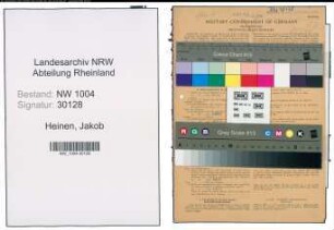 Entnazifizierung Jakob Heinen , geb. 12.05.1891 (Kranfuehrer)