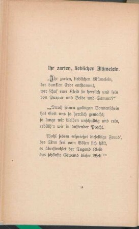 Ihr zarten, lieblichen Blümelein.