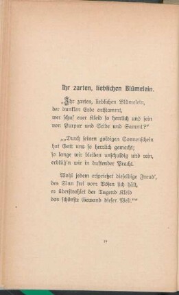 Ihr zarten, lieblichen Blümelein.