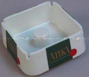 Aschenbecher (groß) mit Werbeaufdruck für "Atika"-Zigaretten