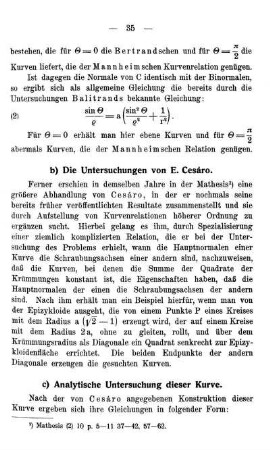 c) Analytische Untersuchung einer Kurve