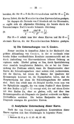c) Analytische Untersuchung einer Kurve