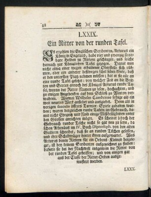 LXXIX. Ein Ritter von der runden Tafel.