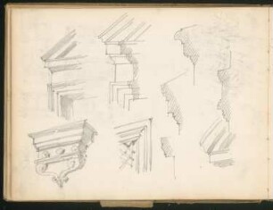 Gesims: Details (aus: Skizzenbuch Walter Hentschel)