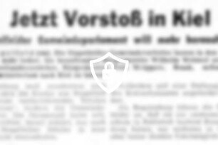 Jetzt Vorstoß in Kiel