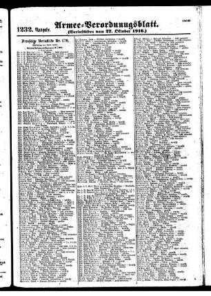1232.Ausgabe. Freitag, 27. Oktober 1916