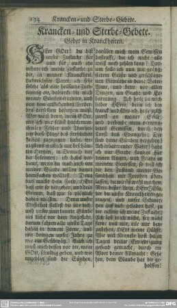 Krancken- und Sterbe-Gebete