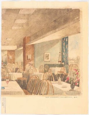 Hotel-Restaurant: Perspektivische Ansicht (Innenraum)