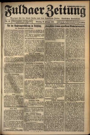 Ausgabe vom Dienstag, den 28. Februar 1928.