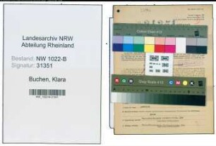 Entnazifizierung Klara Buchen , geb. 22.05.1892 (Postsekretaerin)