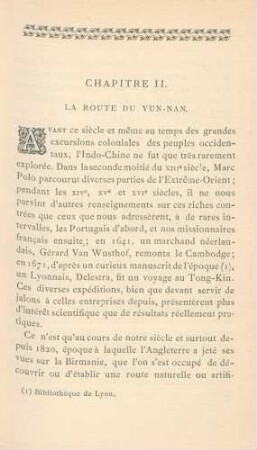 Chapitre II. La route du Yun-Nan