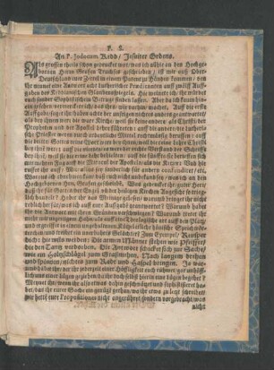 An P. Jodocum Kedd/ Jesuiter Ordens.