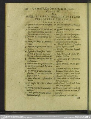 Caput IV. De Operibus Ipso Iure Licitis, Et A Superioribus Permissis