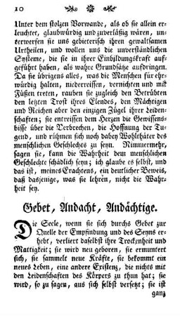Gebet, Andacht, Andächtige