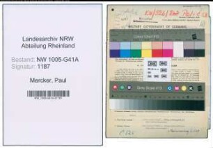 Entnazifizierung Paul Mercker , geb. 26.02.1922 (Fahrer)