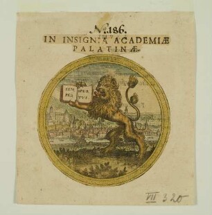 Emblem mit Pfälzischem Löwen und Heidelberg