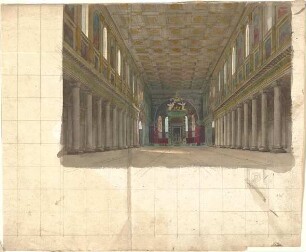 Neureuther, Gottfried von; Rom (Italien); S. Maria Maggiore - Innenraum (Perspektive)