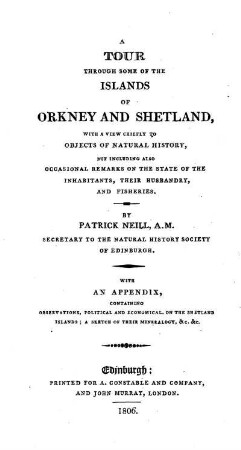 A tour through some of the islands of Orkney and Shetland ...