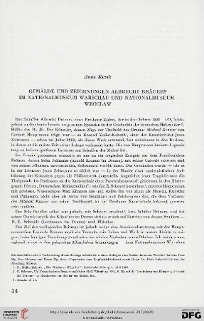 28: Gemälde und Zeichnungen Albrecht Bräuers im Nationalmuseum Warschau und Nationalmuseum Wrocław