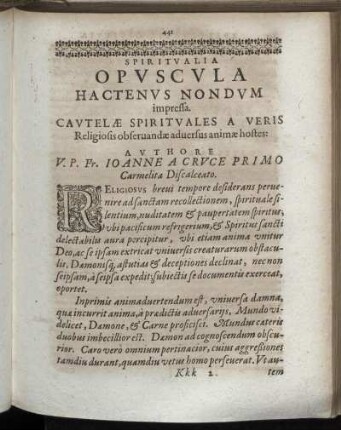 Spiritualia Opuscula Hactenus Nondum impressa