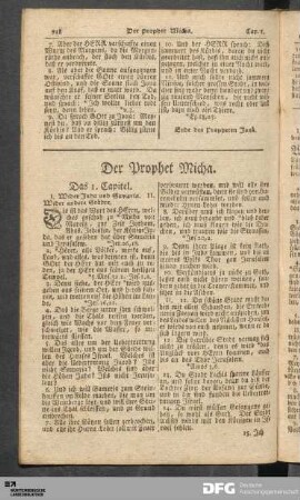 Der Prophet Micha.