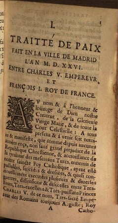 Recueil des Traittez de Paix, Treves et Neutralité entre les Couronnes d'Espagne et de France