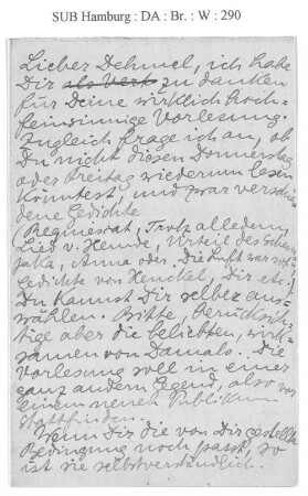 Brief an Richard Dehmel