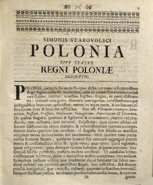 Simonis Starovolsci Tractatvs Tres : I. Polonia. II. Sarmatiæ Bellatores. III. Scriptorvm Polonicorvm ekatontas Sev Centvm Illvstrivm Poloniæ Scriptorvm Elogia Et Vitæ