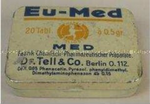 Blechdose für Medikament "Eu-Med"