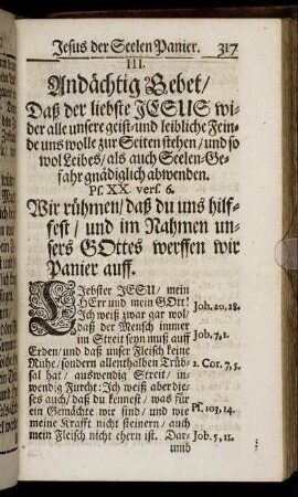 III. Andächtig Gebet.
